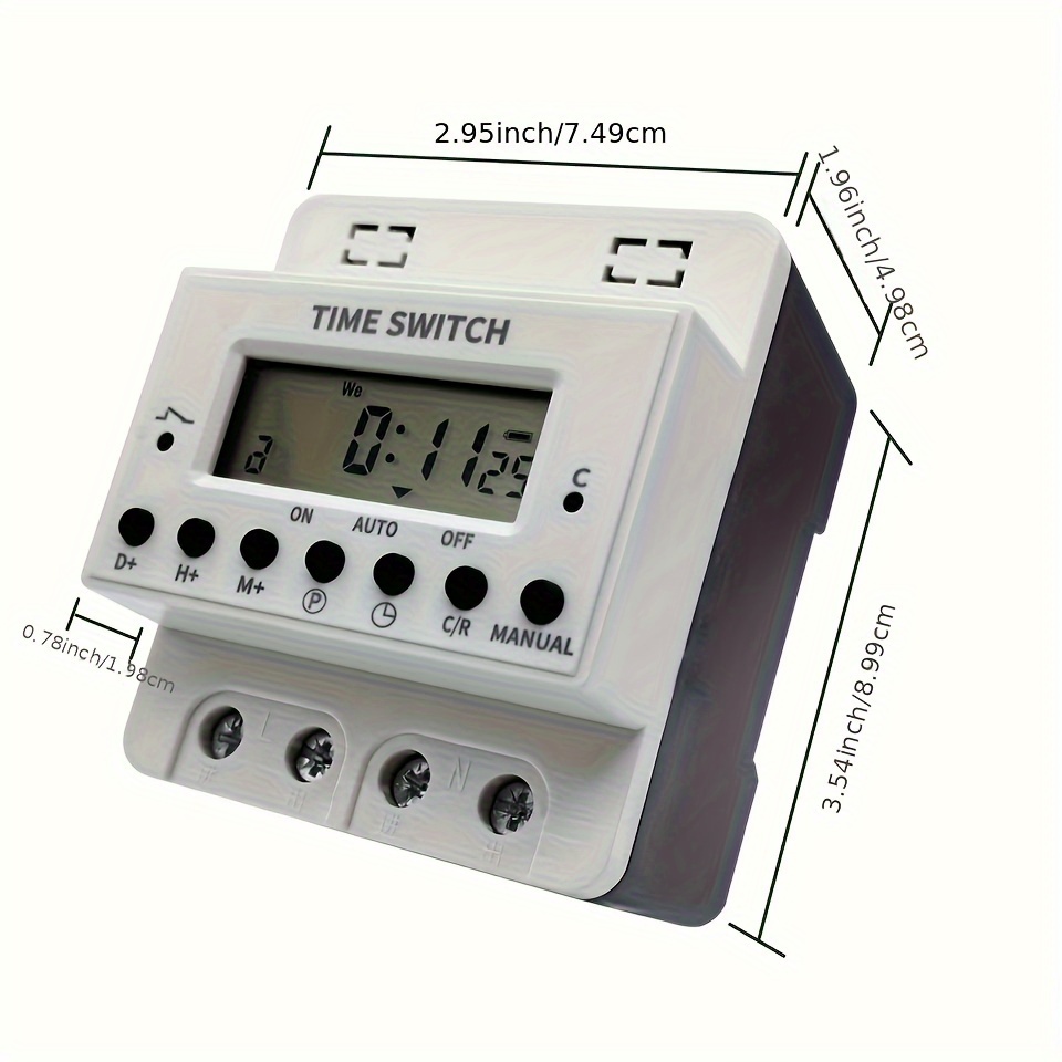 Interruptor temporizador digital, temporizador programable de alimentación  LCD, interruptor de tiempo, relé, temporizador, electrónica digital