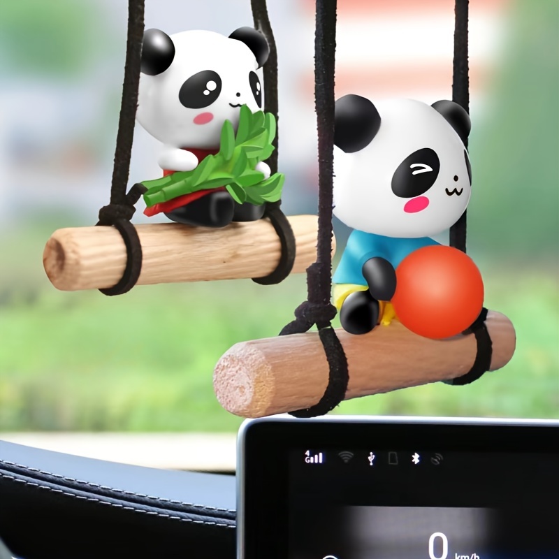 Mignon Petit Panda Intérieur De Voiture Pendentif Balançoire - Temu Belgium