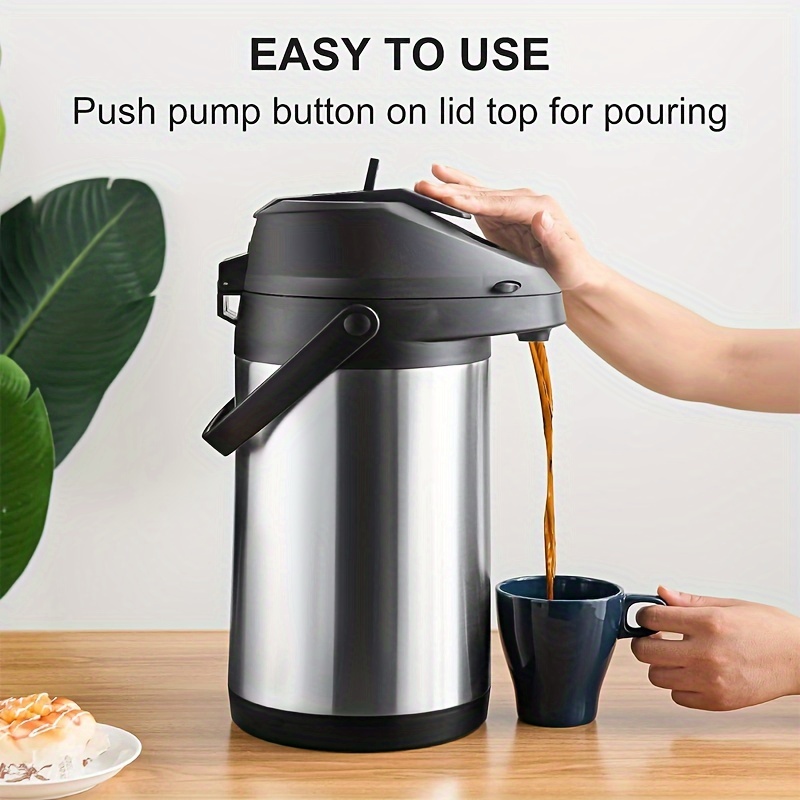 Insulated Coffee Pot, Thermal Insulation Kettle, Insulated Hot Beverage  Pot, Coffee Cup Insulated Stainless Steel Large Beverage Dispenser, Cold /  Hot Water Lever Action, Summer Winter Drinkware, Home Kitchen Items Travel  Accessories 