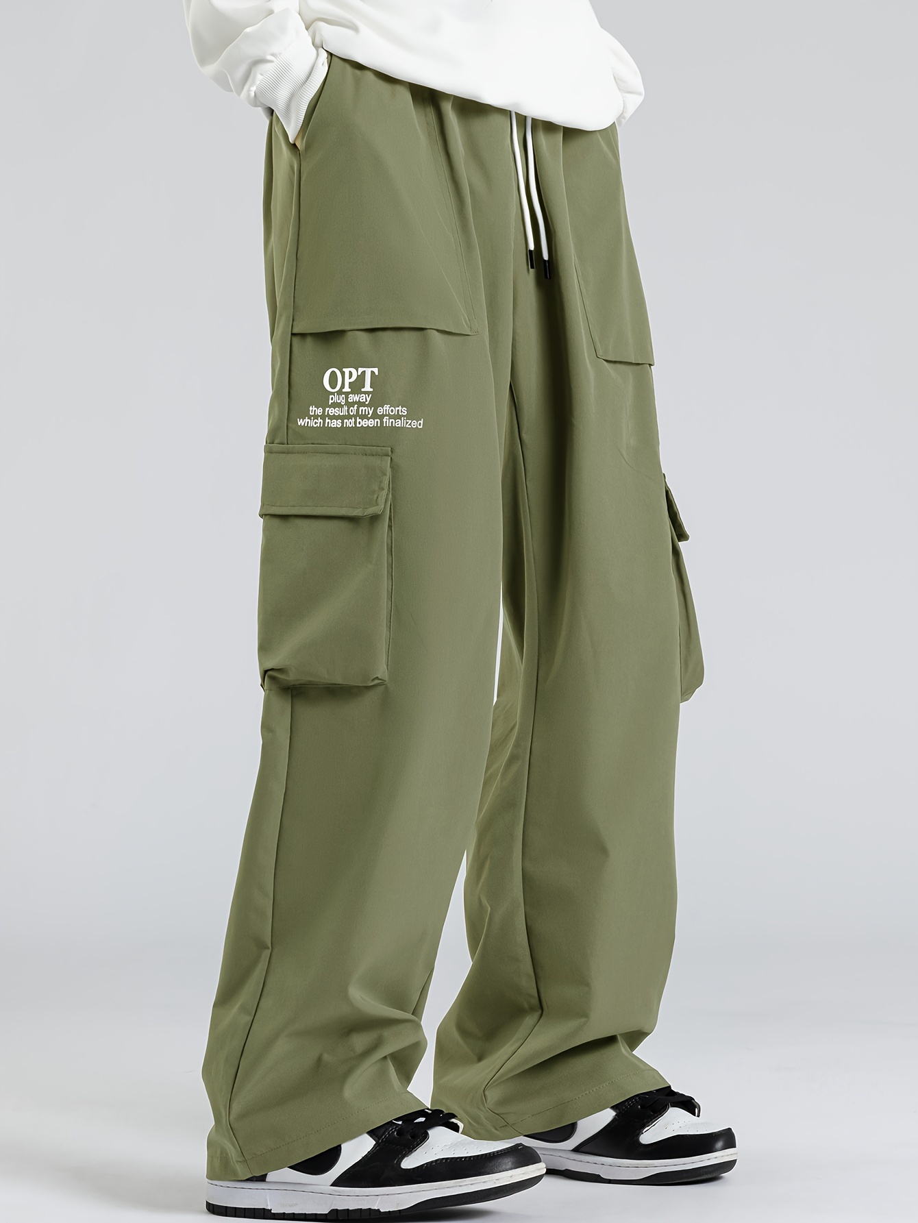 Pantalones cargo para hombre de ajuste relajado, pantalones deportivos con  cordón para exteriores con bolsillos, Verde militar : Ropa, Zapatos y  Joyería 