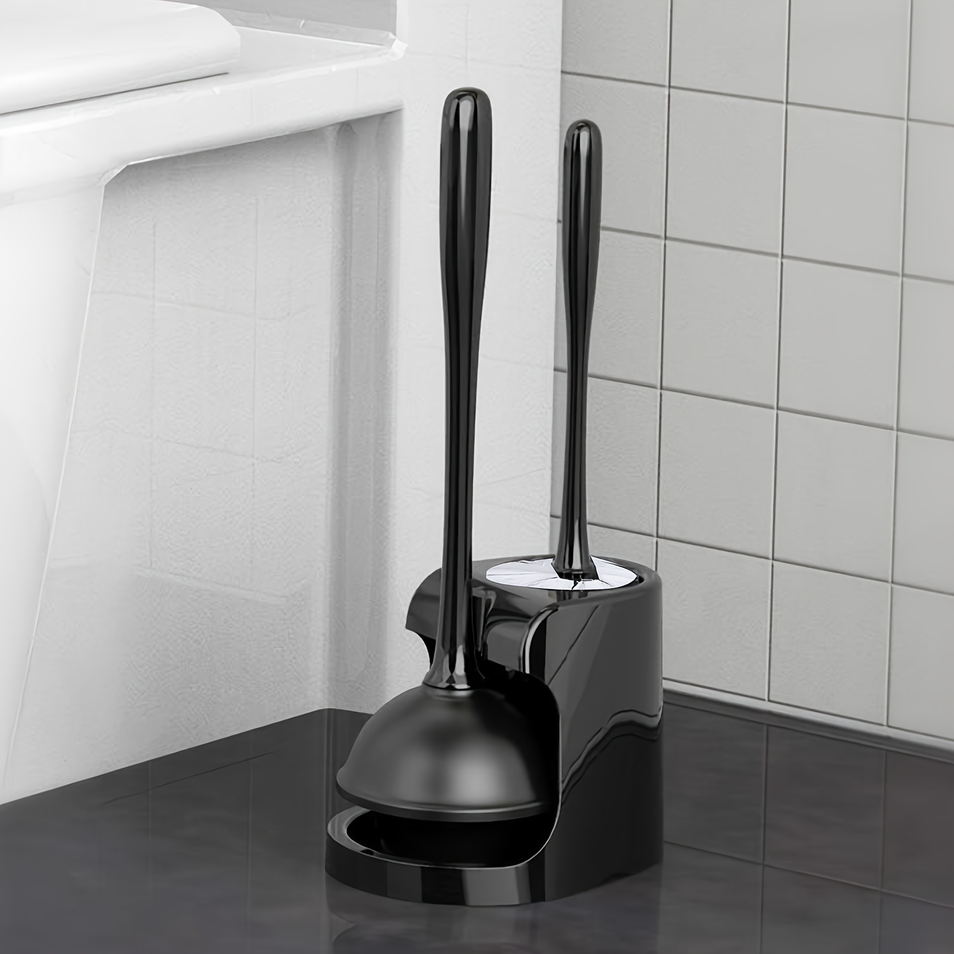 MR.SIGA Toilet Plunger and Bowl Brush Combo for Bathroom