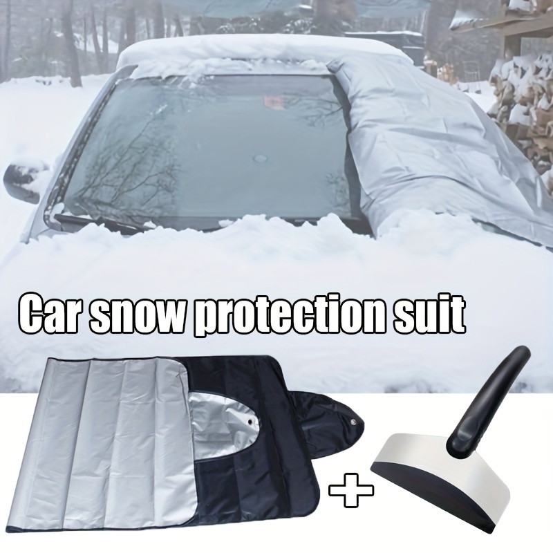 2pcs/set Winter Car Snow Cover Foldable Car Windshield Cover Sunshade Snow  Cover Car Snow Shovel Windshield Snow Shovel, Deicing Snow Shovel