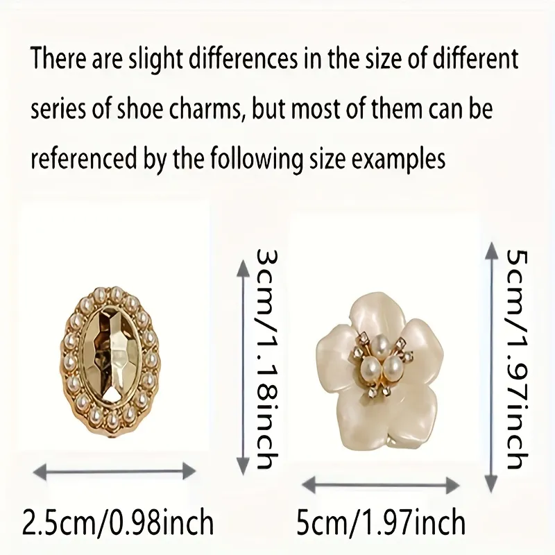 New Style Hole Shoes Golden Butterfly Golden Pearl Love Golden Perfume  Bottle Golden Peach Heart Clover Flower Rhinestone Chain And Other Cute  Accessories Detachable Rhinestone Chain Shoe Buckle Jewelry Birthday Gift  Party