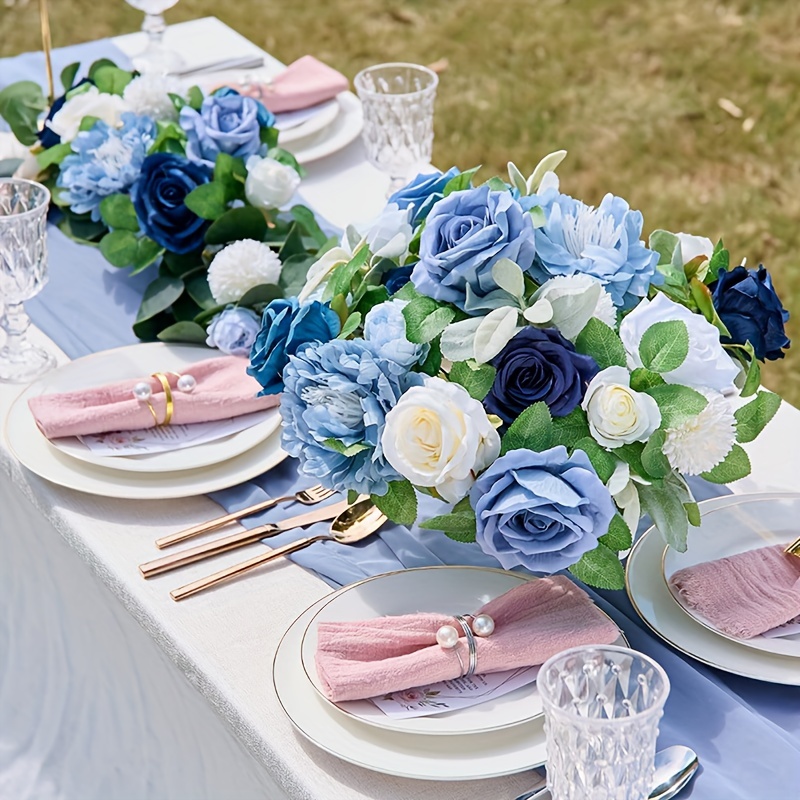 Stelo di rosa finta / Fiore artificiale di alta qualità / Floreale fai da  te / Matrimonio/Decorazioni per la casa / Regali Blu vintage -  Italia