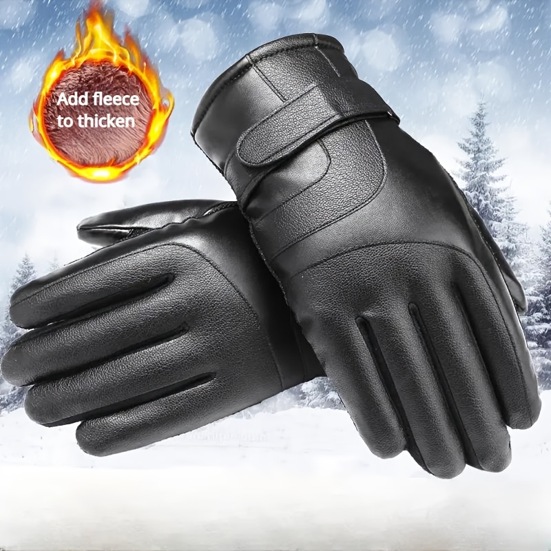 

1 Pair Of Winter Thickened Warm Gloves For Motorcycle Riding, Waterproof Windproof Non-slip Touching Screen, For Motorcycle Electric Vehicle