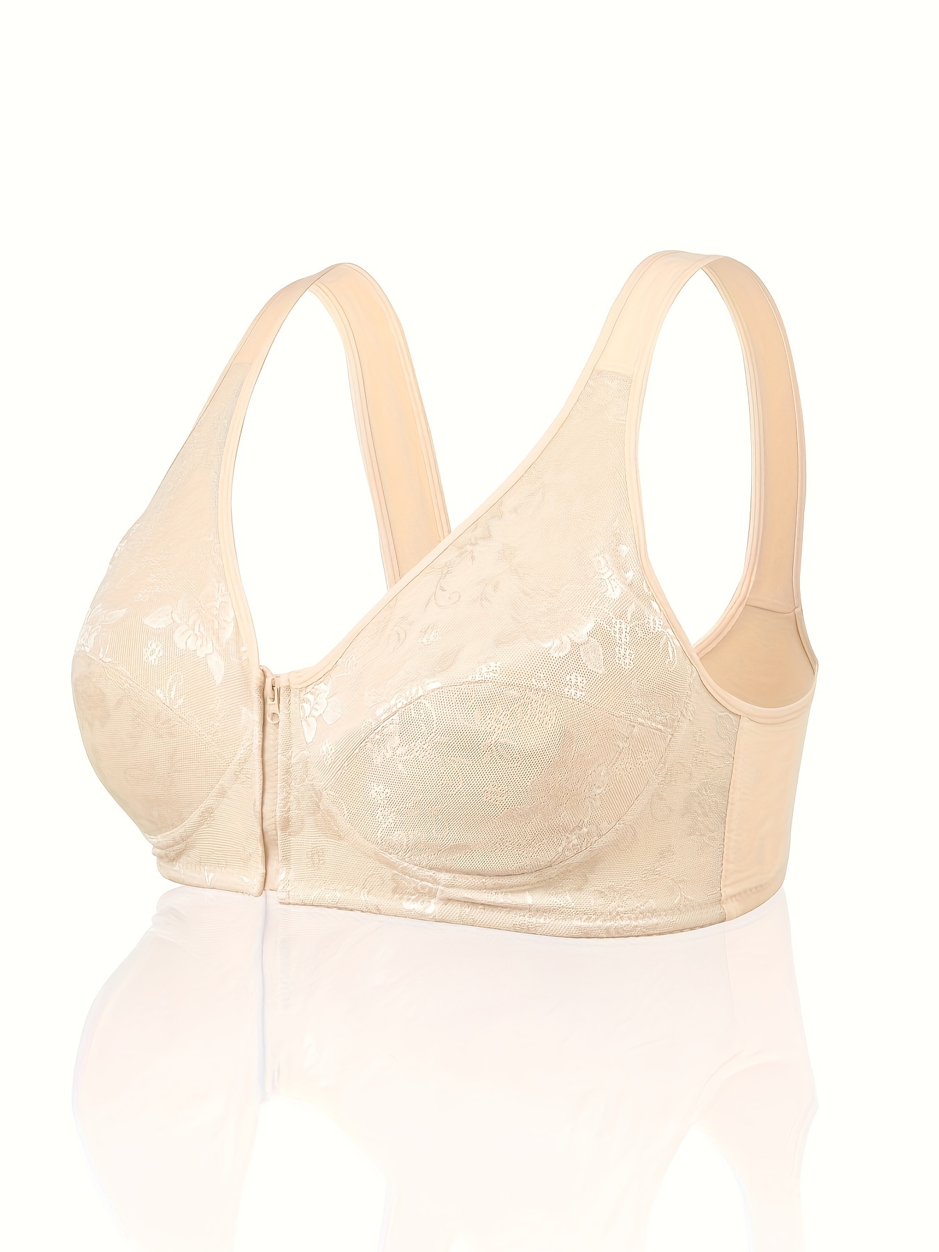 Front Closure Bras for Seniors, Front Closure Wireless Bras for Seniors, Front  Closure Bras for Women Plus Size Seniors, Apricot, Small : :  Clothing, Shoes & Accessories