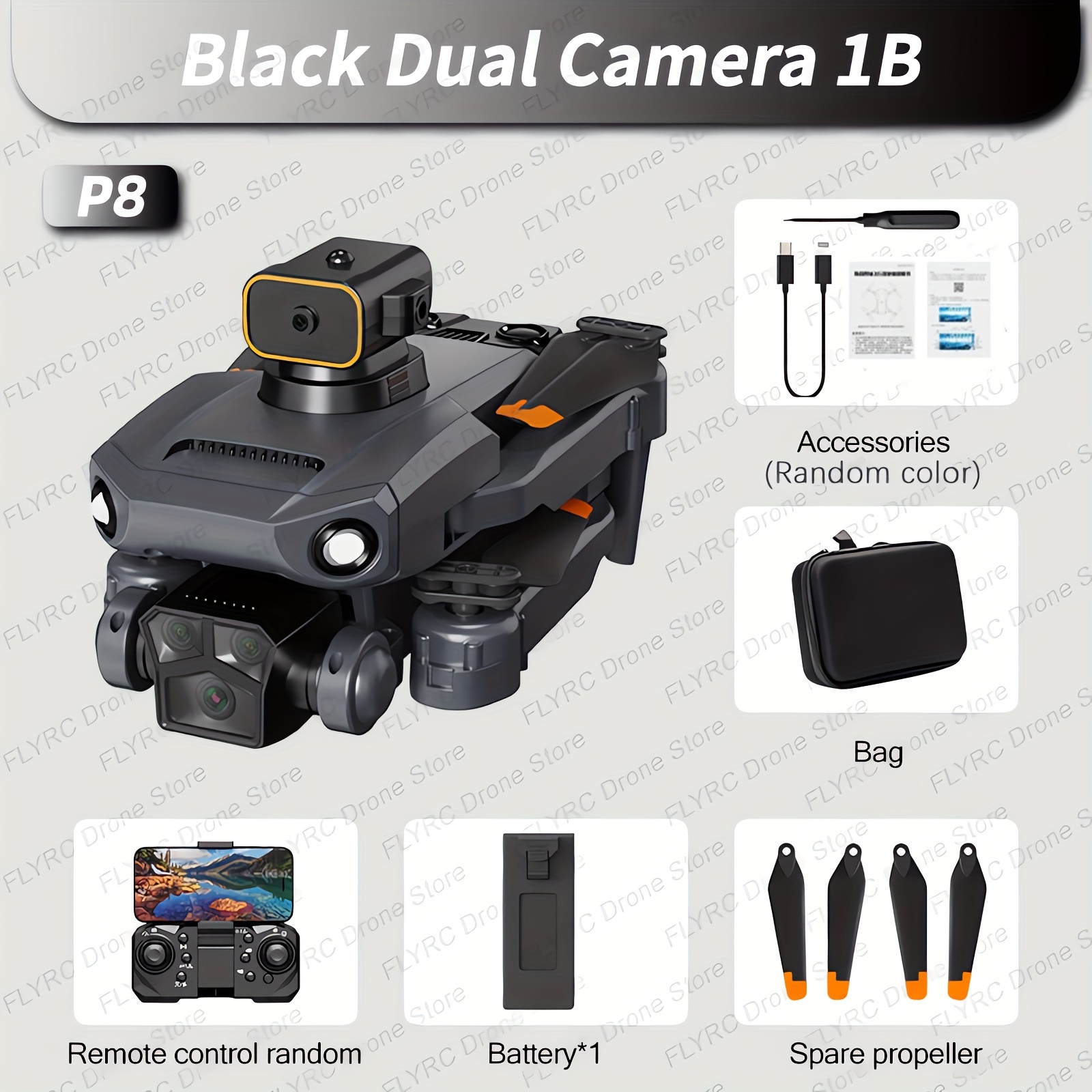 P8 Optical Flow Remote Control Drone Sd Three Cameras 1 - Temu