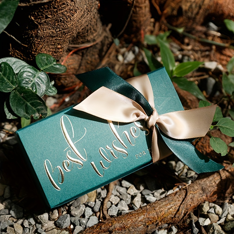 Green Gift Box With Brown Ribbon - Gift Boxes - GIFT PACKAGING