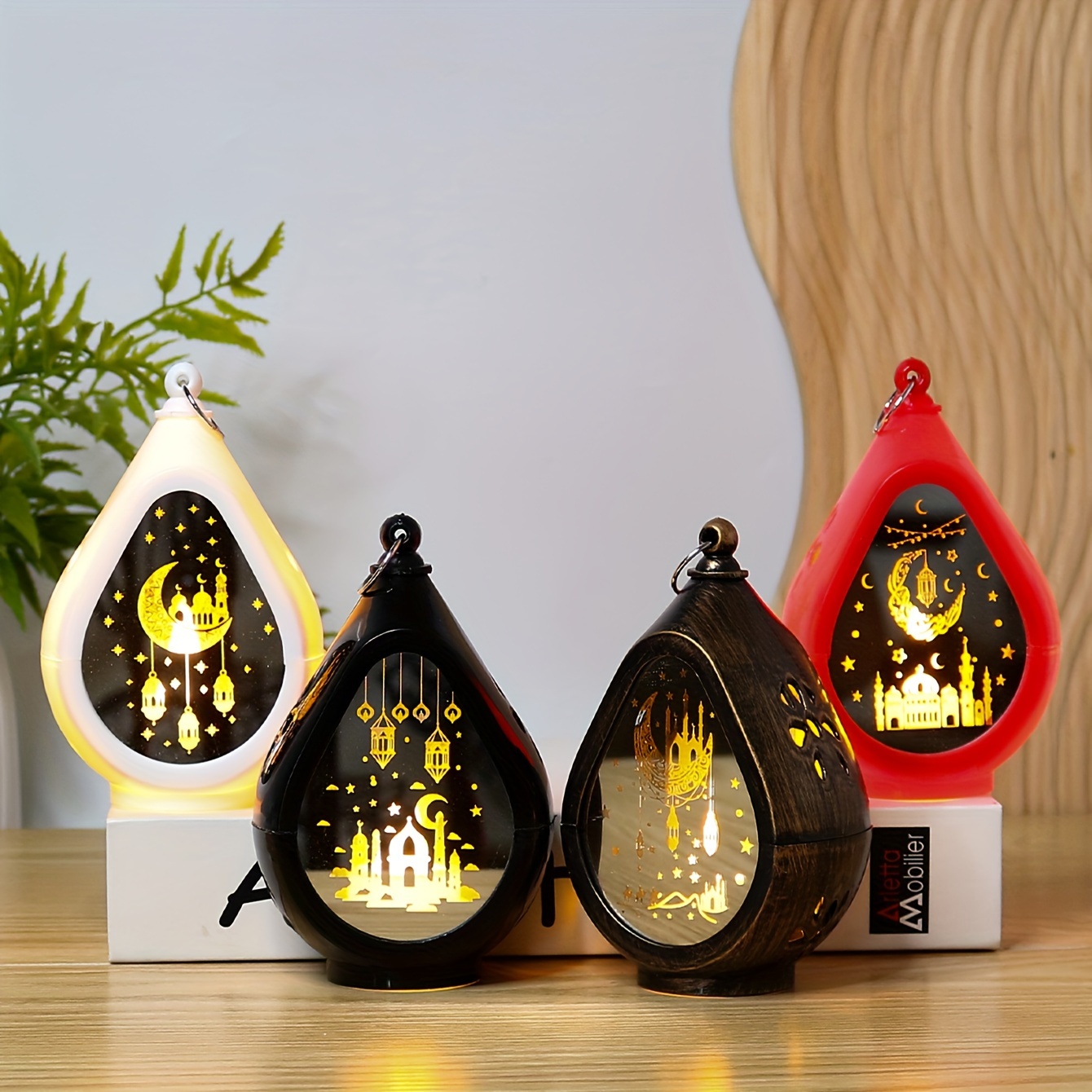 Petite lanterne de Ramadan, lampe d'art rétro, festival Eid al
