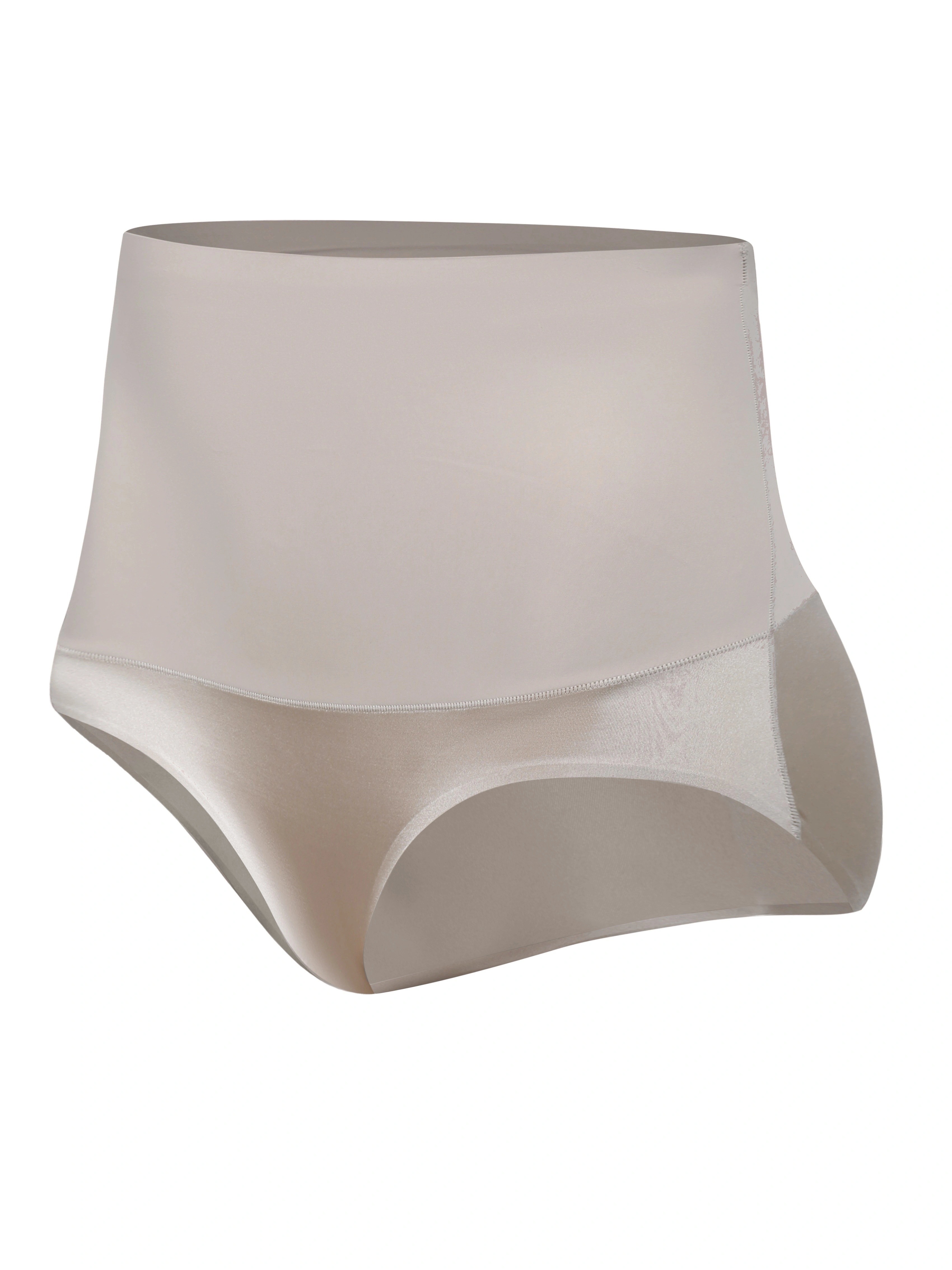 Plus White High Waist Control Shapewear Brief