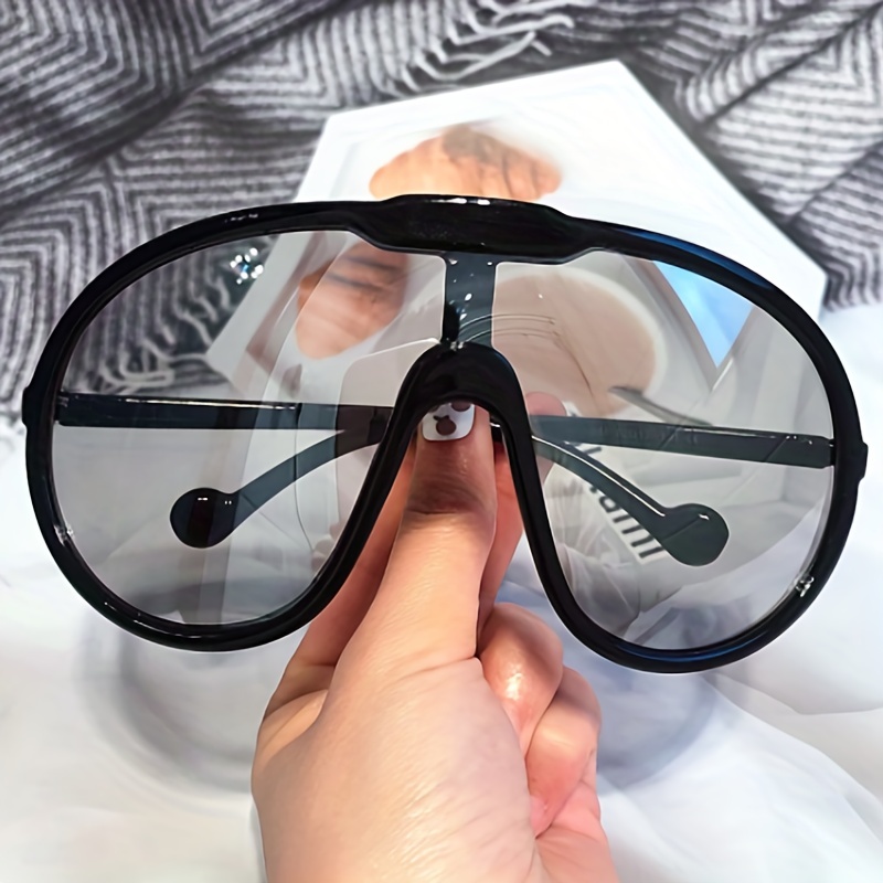 Oversized Shield Sunglasses Y2K Windproof UV400