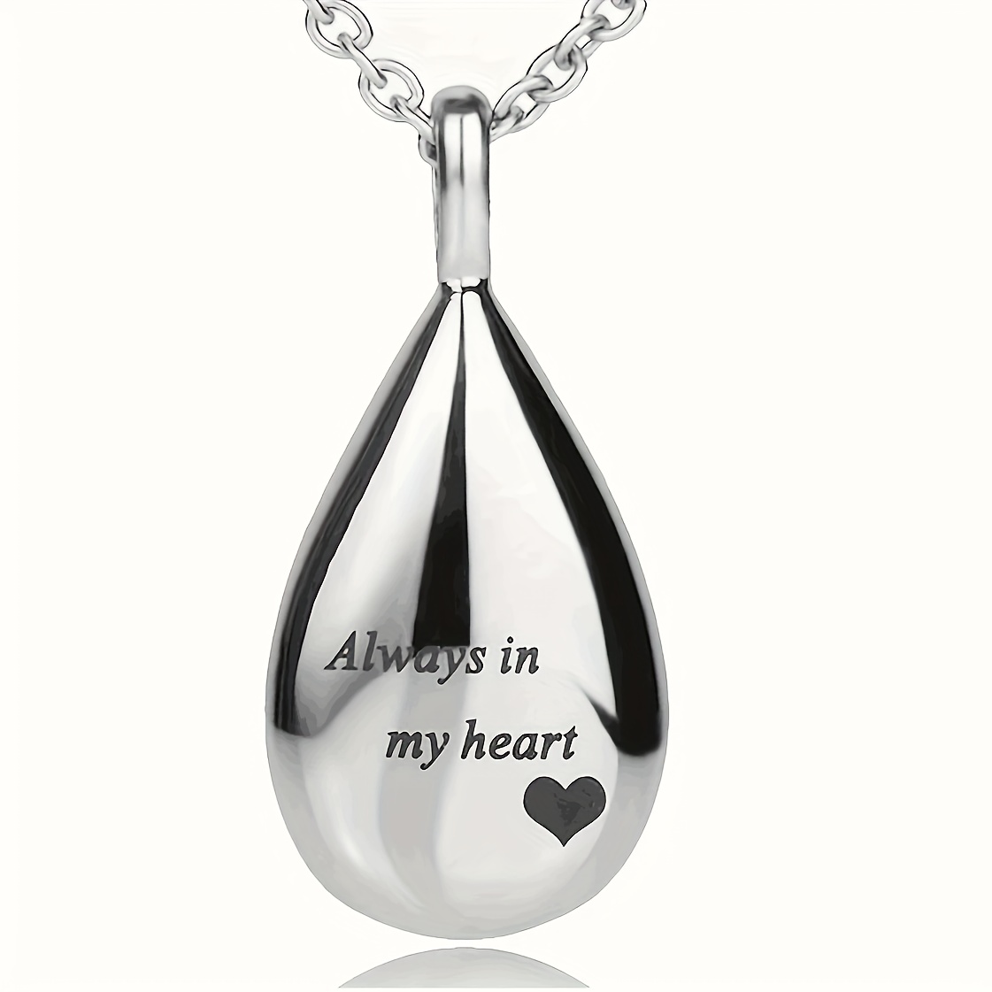 Urn Necklace for Ashes Stainless Steel Keepsake Waterproof