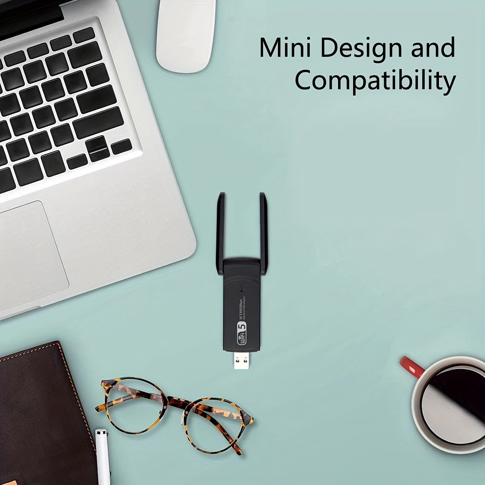 Adaptador De Wifi En USB 3.0 De Doble Banda, Portátil, Rápido, Ideal Para Descargas, Juegos En Línea Y Transmisiones En HD