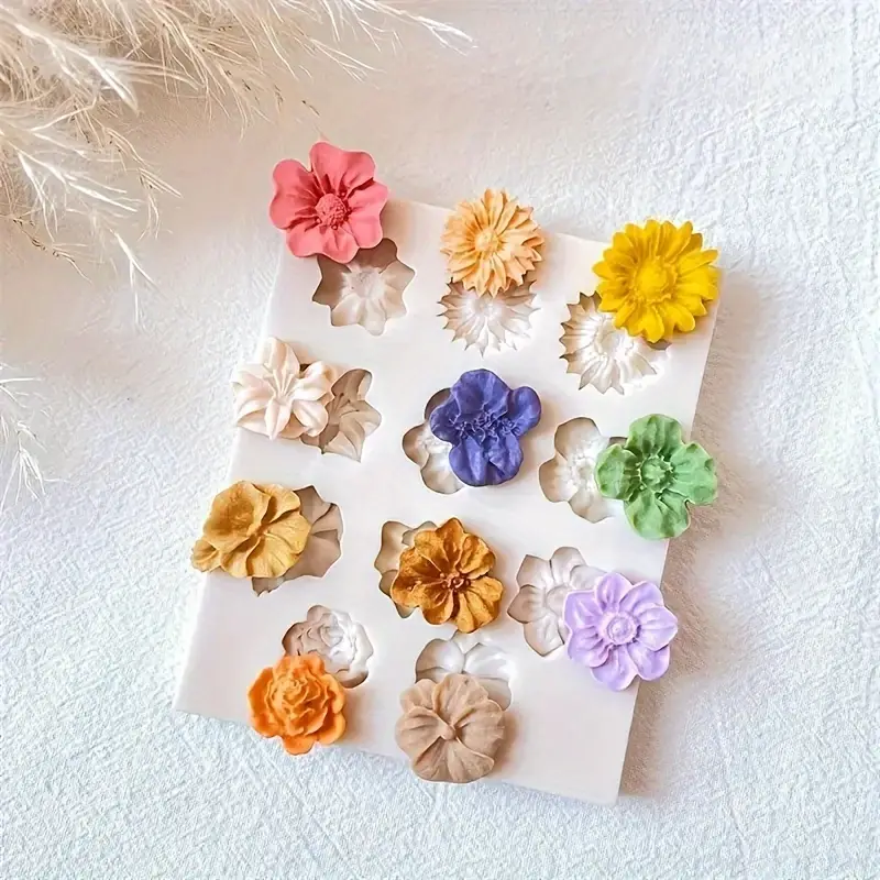Flower Charms Polymer Clay Molds Polymer Clay Craft Making - Temu