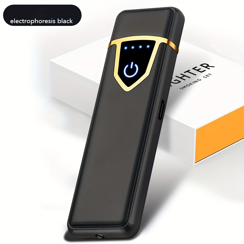 Usb Rechargeable Electric Lighter: Windproof Touch Sensitive - Temu