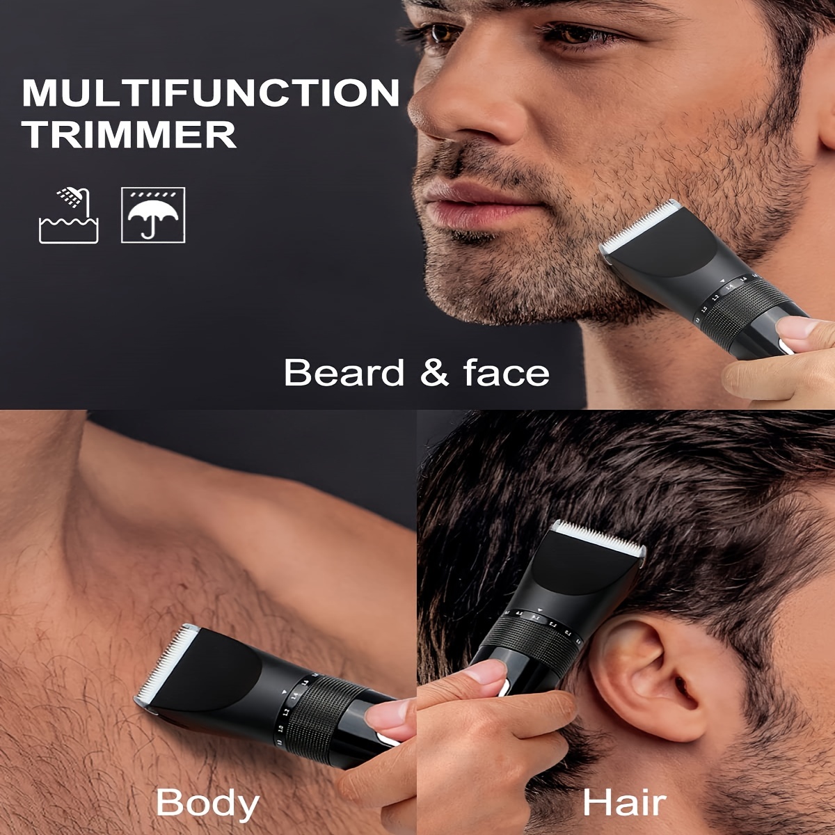 Transparent Electric Hair Clipper With Lcd Digital Display - Temu