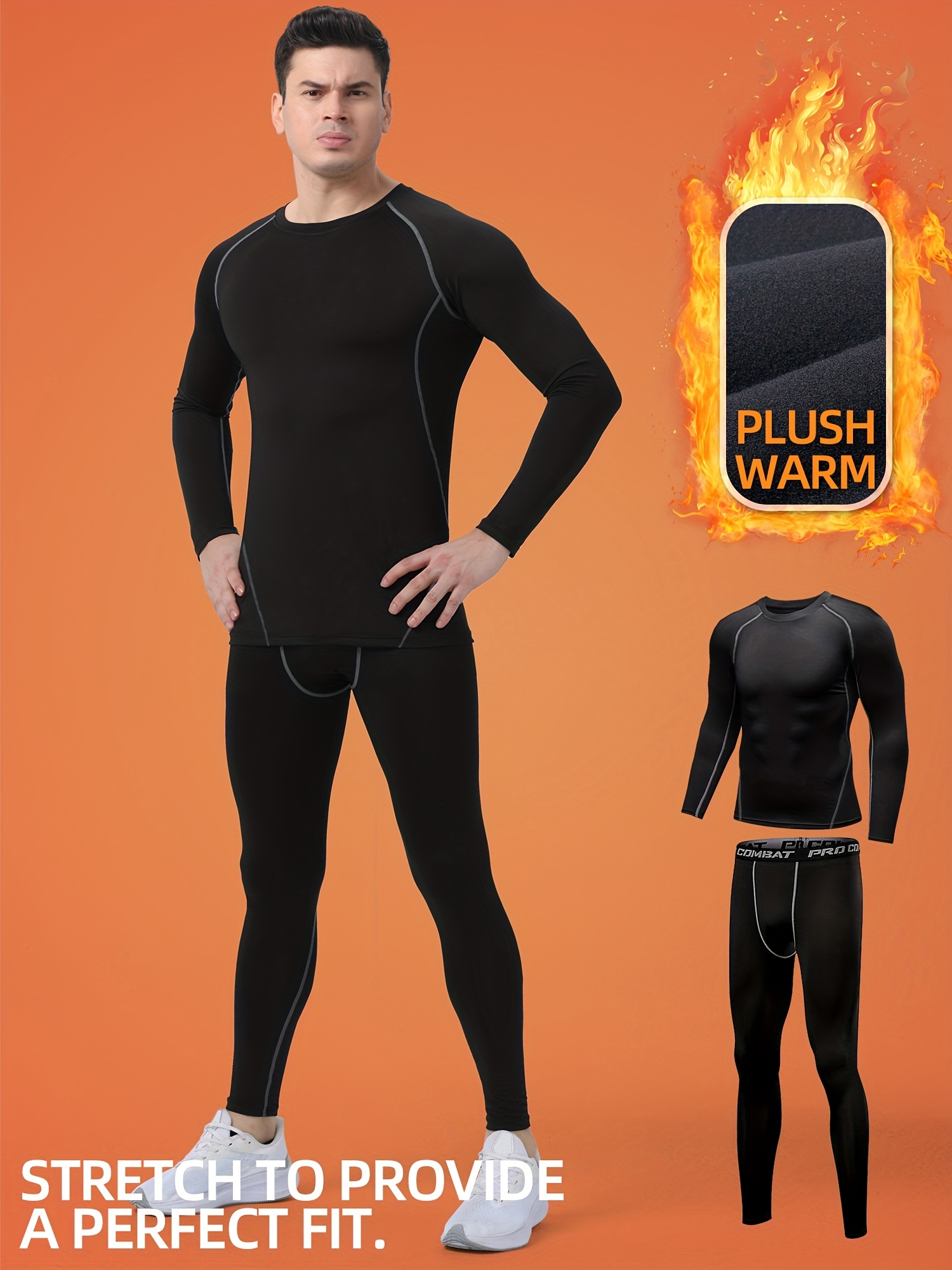 Fashion Winter Thermal Underwear Men Leggings Quick-Dry Long Johns