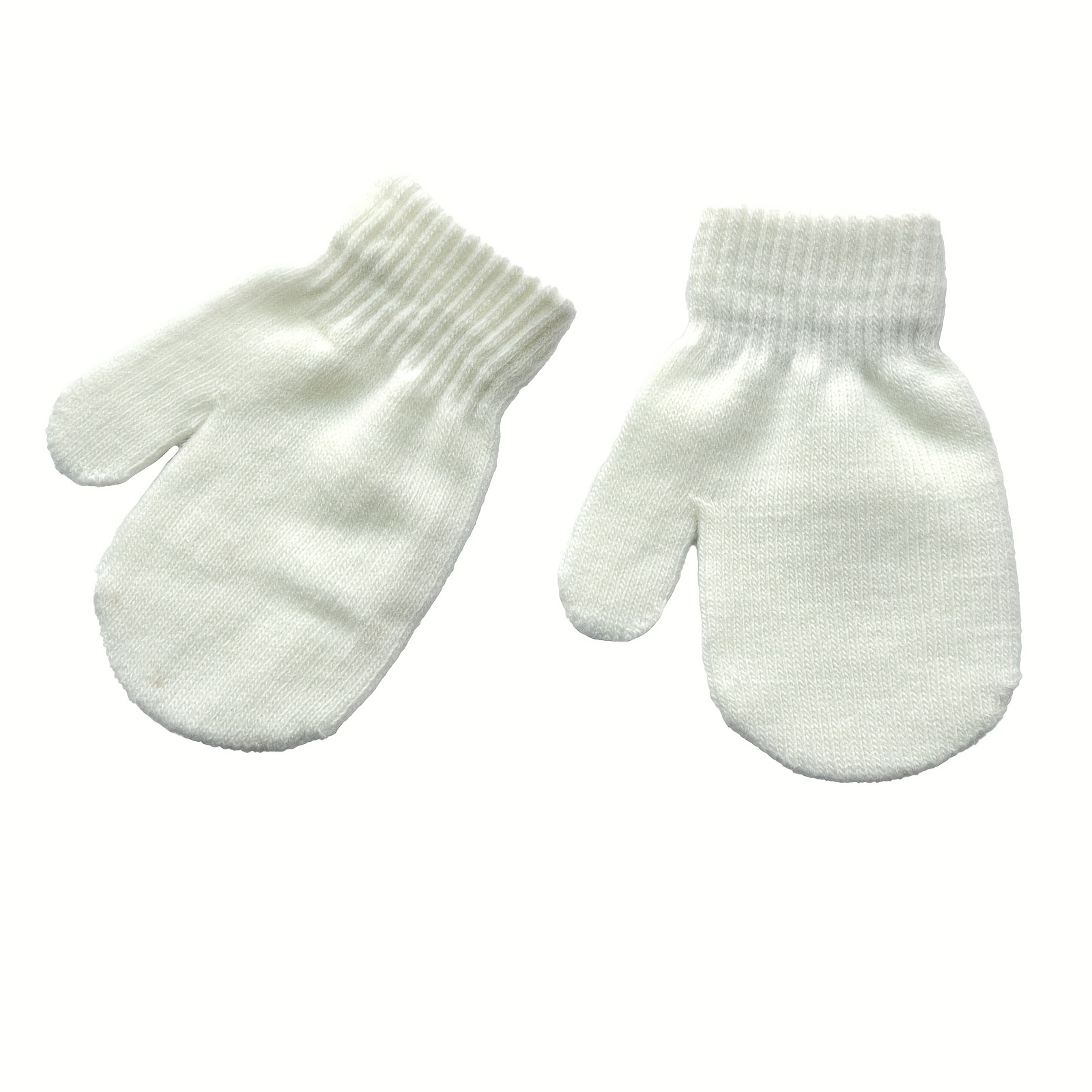 Childrens sale white mittens