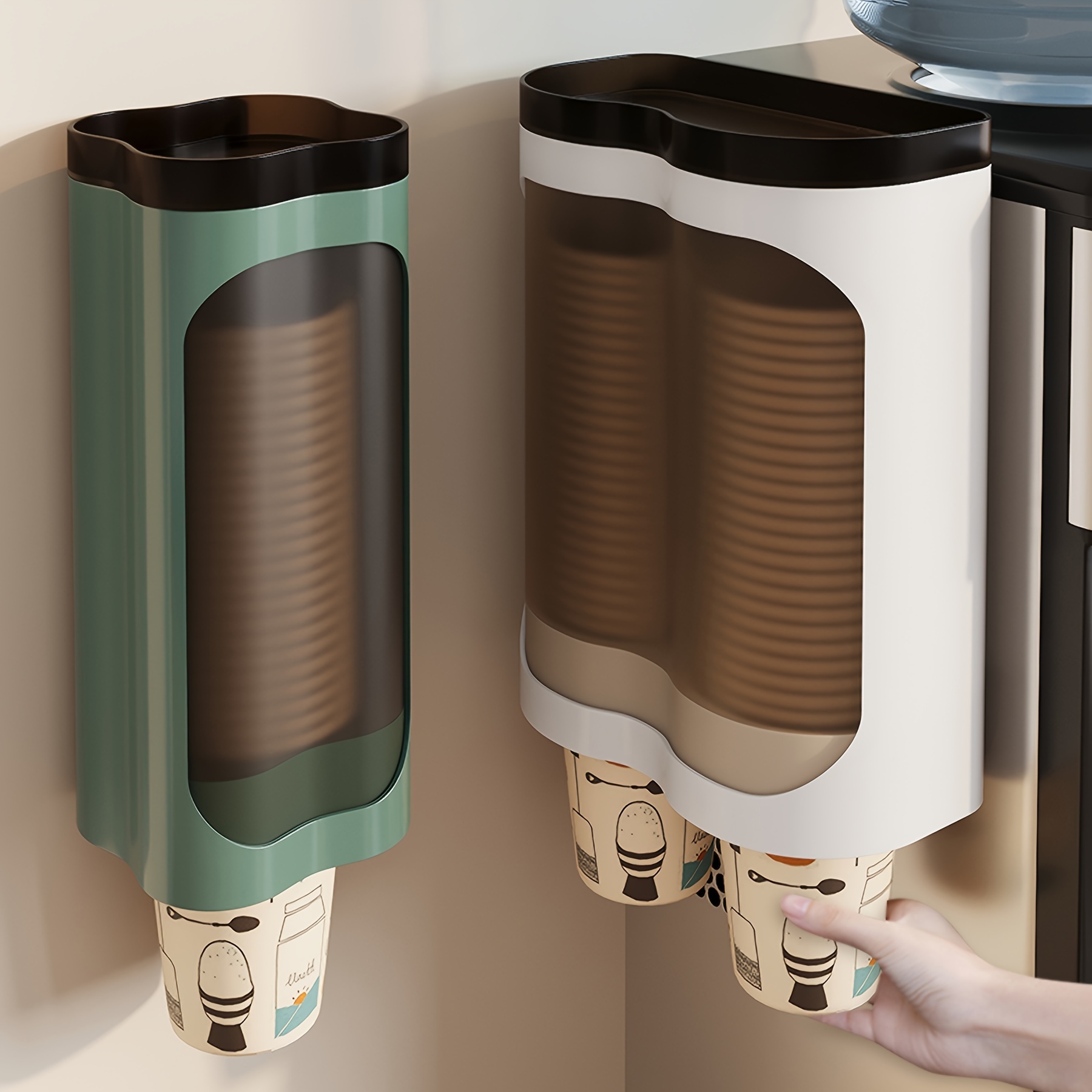 Distributeur de gobelets, gobelets porte-gobelets de refroidisseur d'eau de  type pull, supports jetables de salle de bain muraux