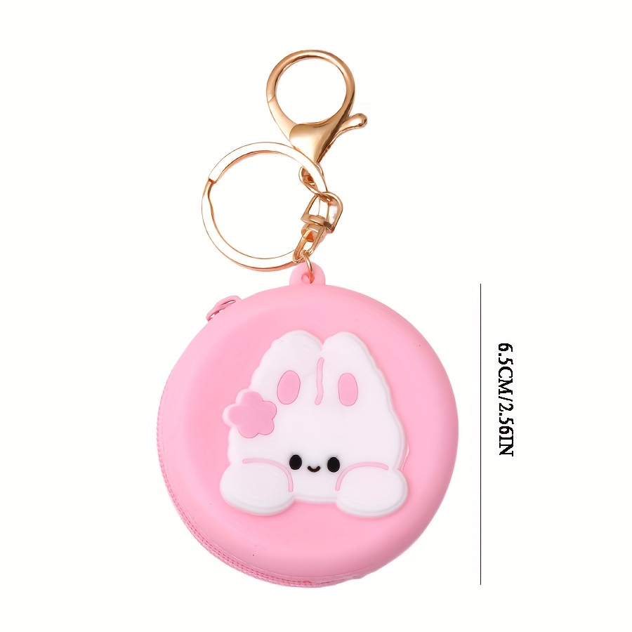 Cartoon Round Silicone Coin Purse Small Storage Bag