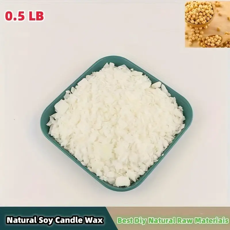 0.5 LB/227g Pure White Soy Wax Flakes,Natural Soy Wax Bulk for Candle  Making DIY, For Candle Making Premium Soy Candle Making Supplies.Premium  Quality