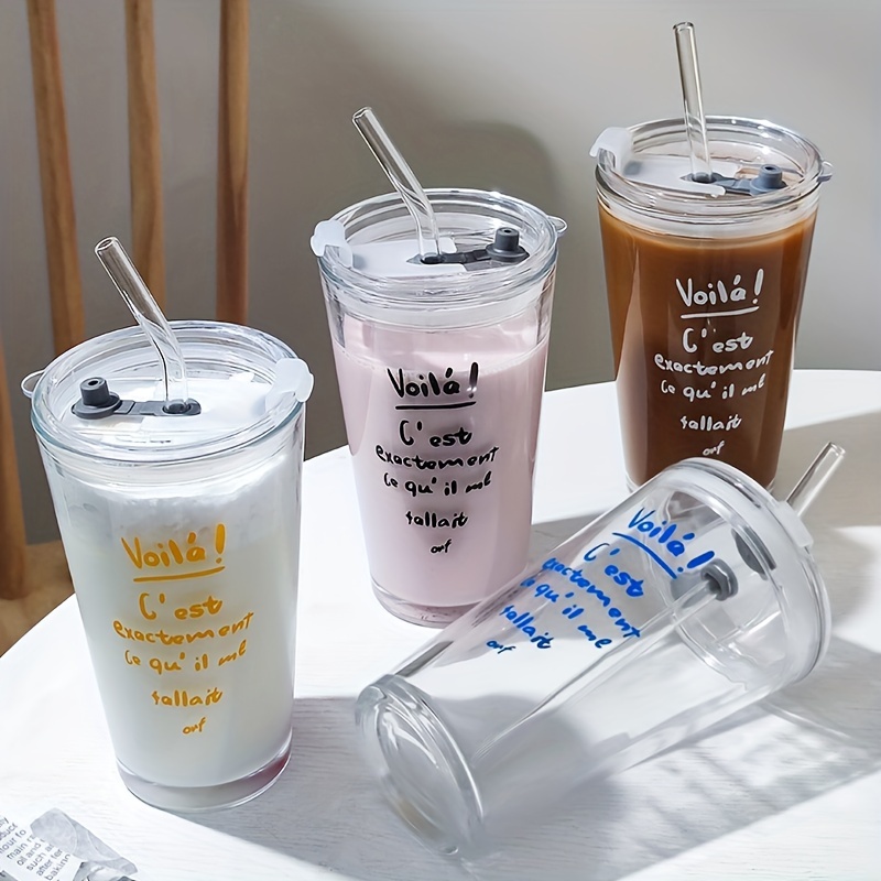 French Quotes Tumbler With Lid And Straw Clear Plastic Water - Temu