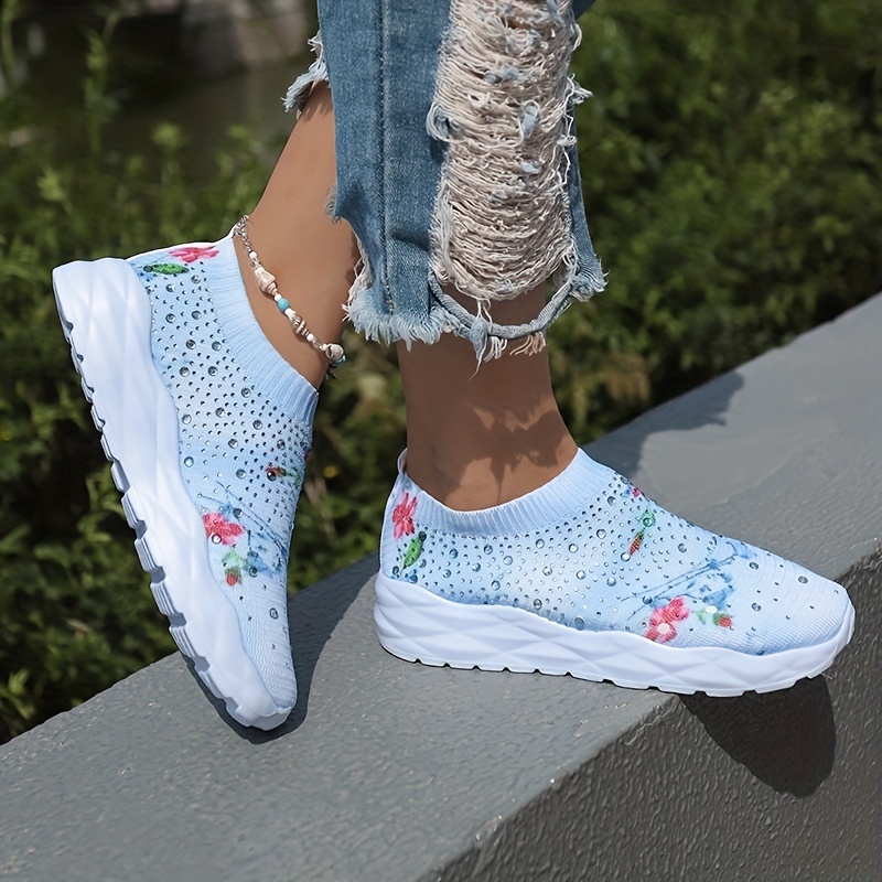 Zapatillas deportivas estampado floral Blanco