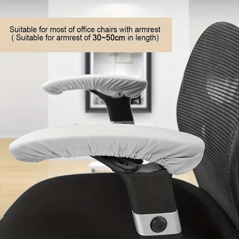 Office Chair Armrest Covers Gray One Pair Elastic - Temu