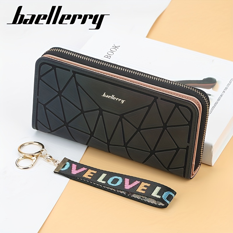 Geometric Pattern PU 6-Card Holder