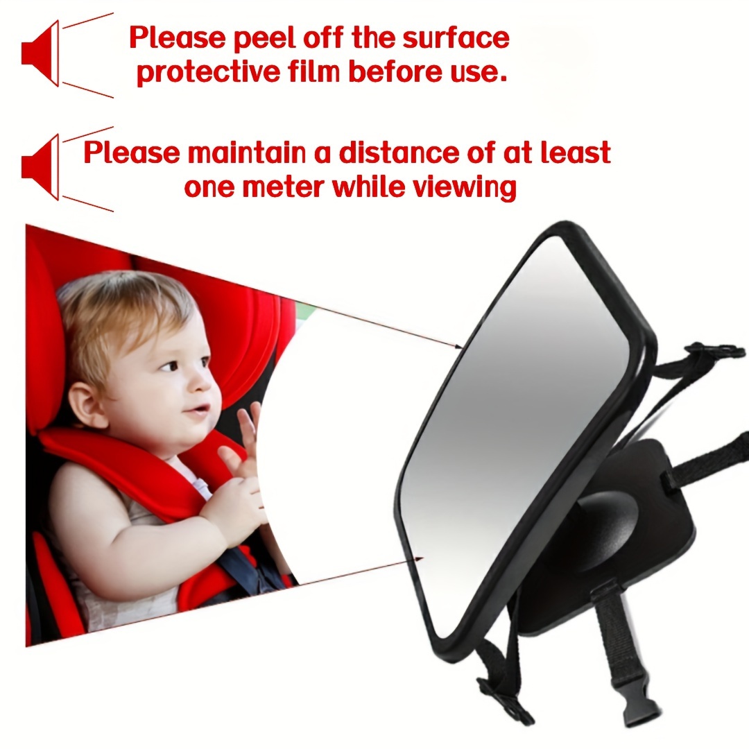  Espejo retrovisor del bebé Espejo retrovisor del asiento trasero  del coche Espejo retrovisor de seguridad de los asientos de seguridad del  bebé orientado hacia el interior del coche ajustable : Bebés