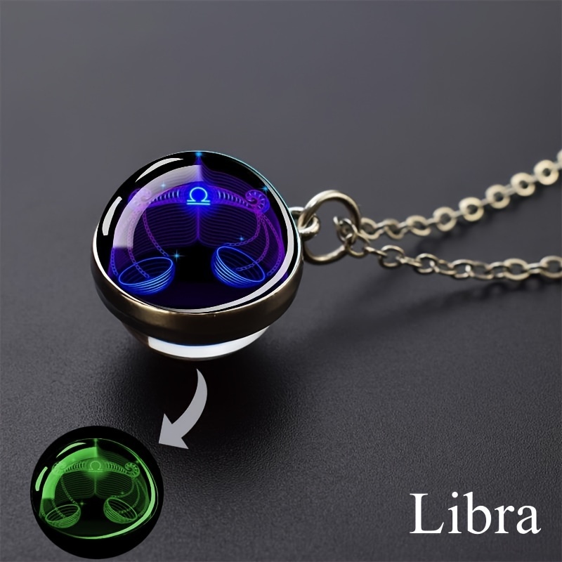 Glass sales ball necklace