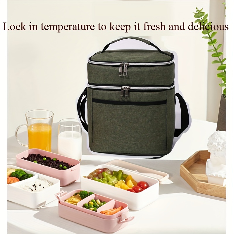 Portable Insulated Bento Bag, Large Capacity for Outdoor Picnic