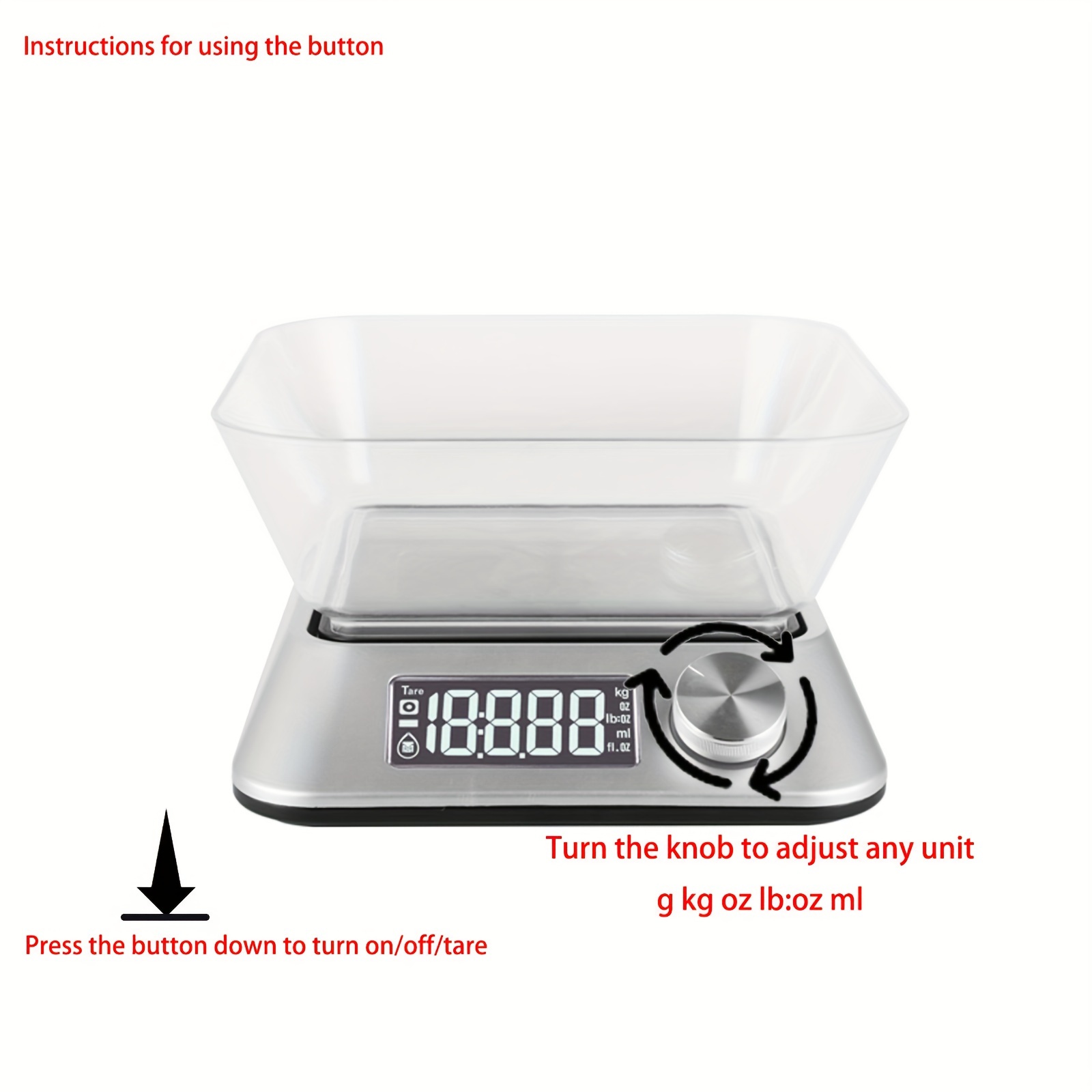  Digital Kitchen/Food Scale Grams and Ounces - Ultra  Slim/Multifunction/Tare Function Kitchen Weight Scales for Cooking & Baking  - 22lb/10kg Capacity,0.04oz/1g(Batteries Included): Home & Kitchen