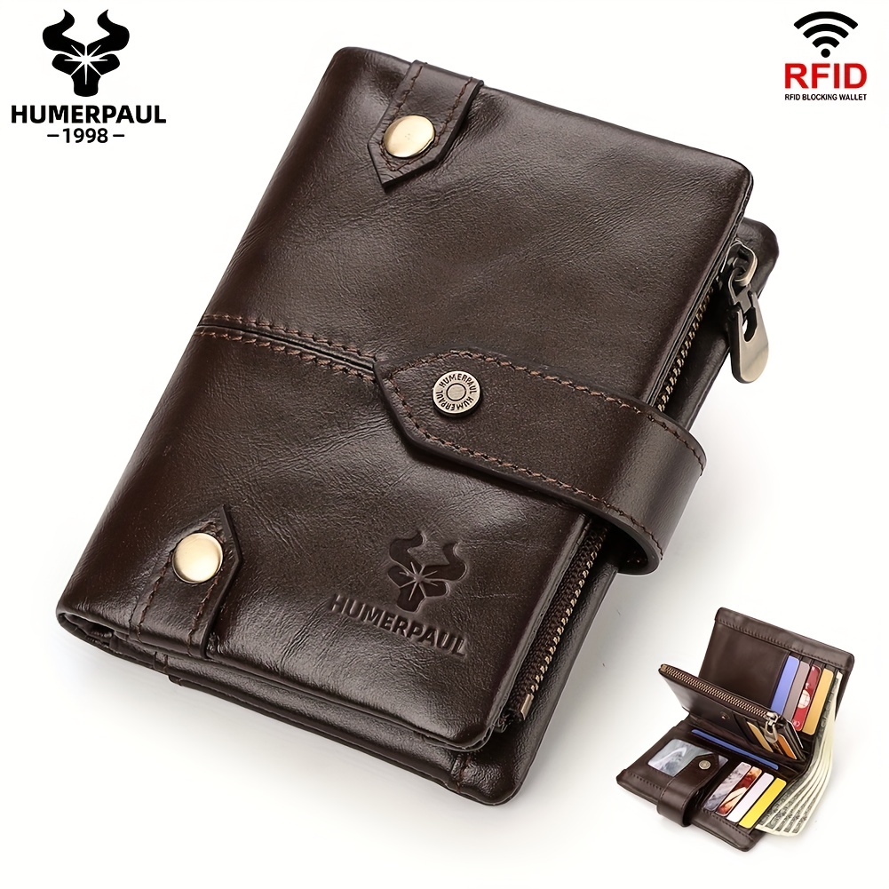 Men Wallet Brand Luxury Genuine Leather Slim Wallets Card Holder Vintage  Male Small Purse Biflod Designer Hand Bag High Quality