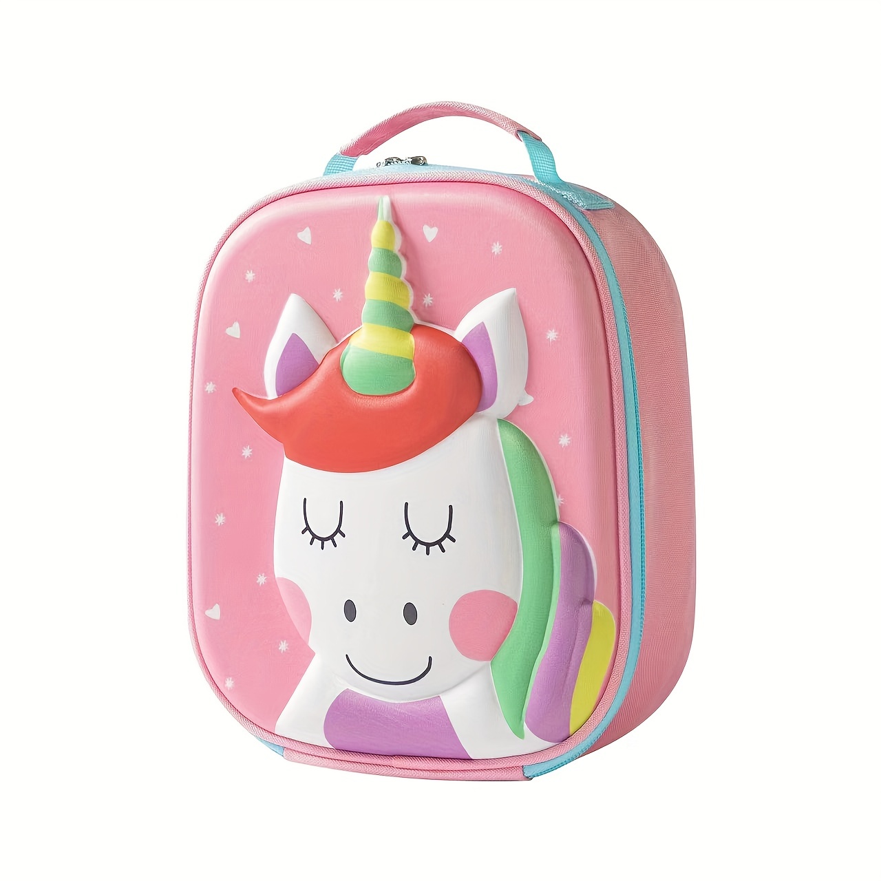 1pc PP Lunch Box With Cutlery Set, Cute Cartoon Unicorn & Letter Graphic Lunch  Box For Office, Work, School