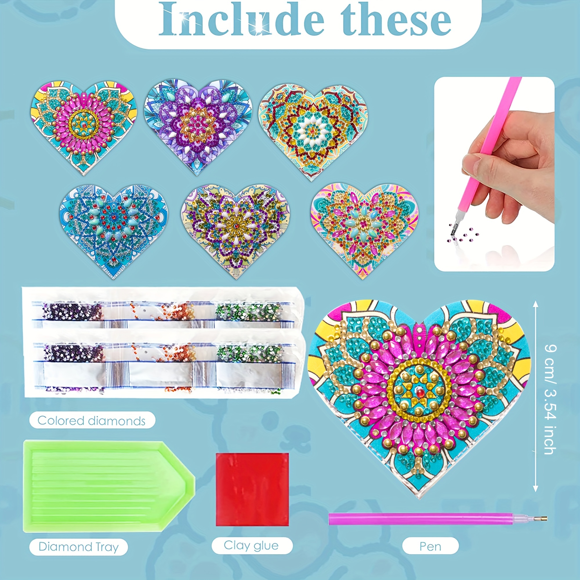 4PCS Special Shape+Round Diamond Painting Bookmark Kits Kits (Christmas  Series)