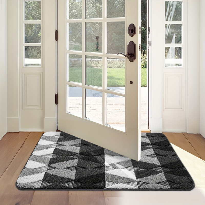 DEXI Door Mat Entryway Doormat Front Entrance Non-Slip Low Profile Washable  for Inside Entry 31.5X47,Dark Gray