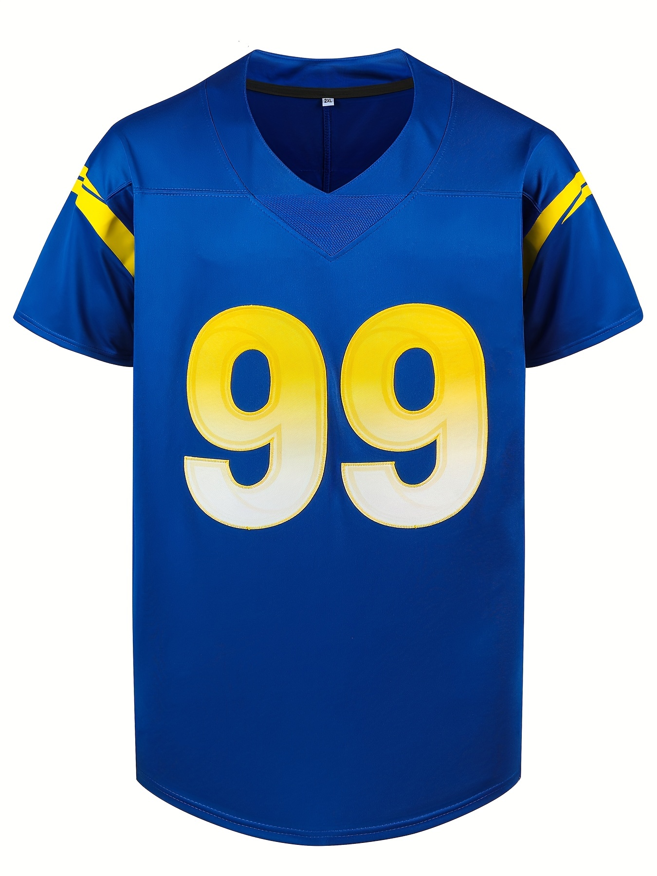 Temu Men's Number 90 Graphic Print Embroidered Jersey Sports/Football T-Shirt with Slightly Stretchy Fabric, Casual Chic Short Sleeve Football Party