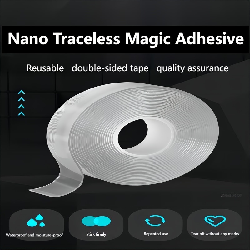 Circular Black Magic Sticker Double sided Strong Adhesive - Temu