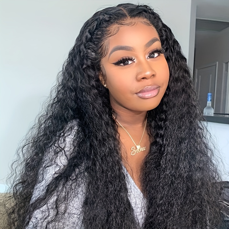 Deep wave lace frontal wig  Front hair styles, Curly lace wig