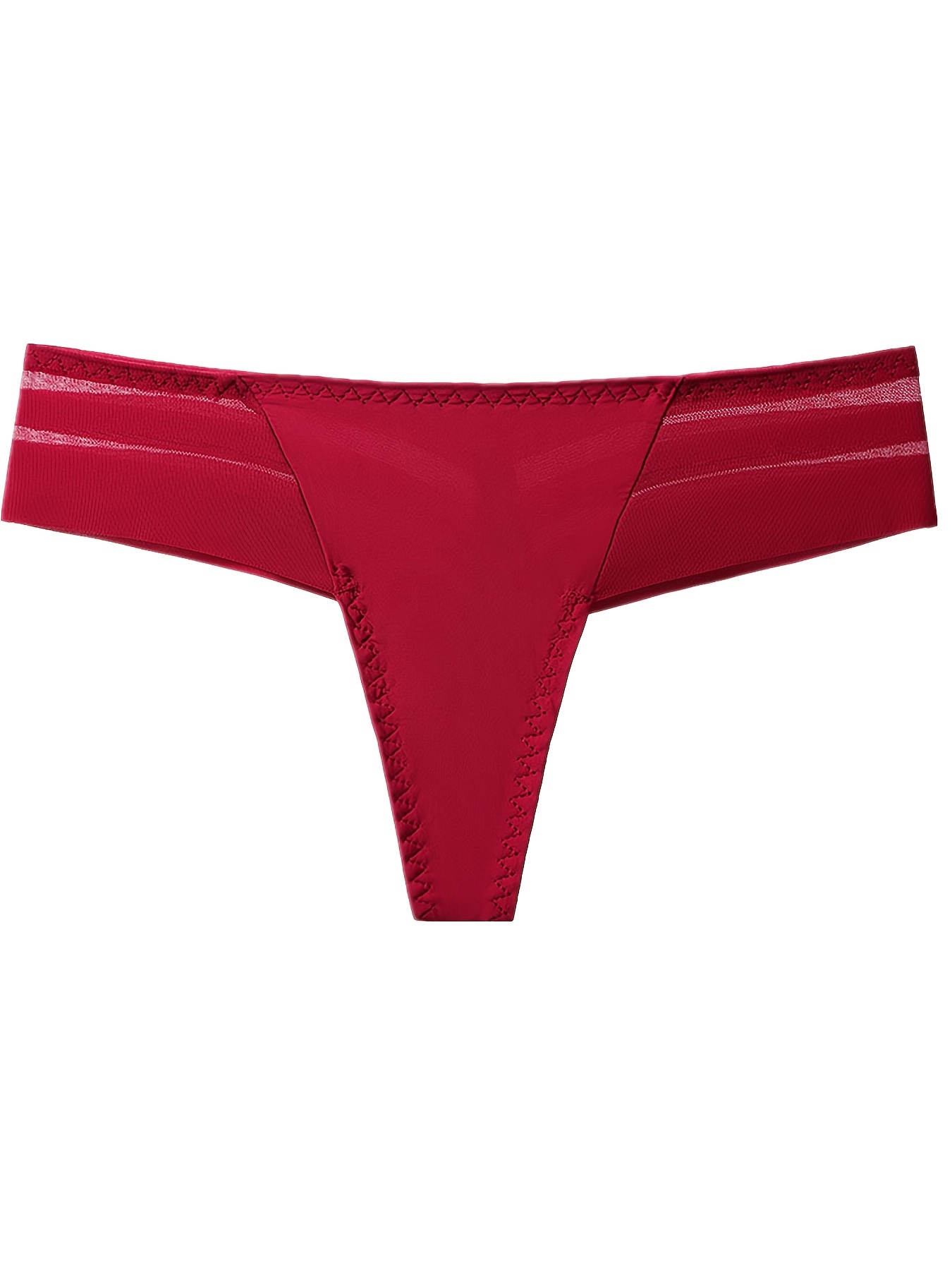 4pcs Women's High Elastic Seamless Comfortable T-back Thongs