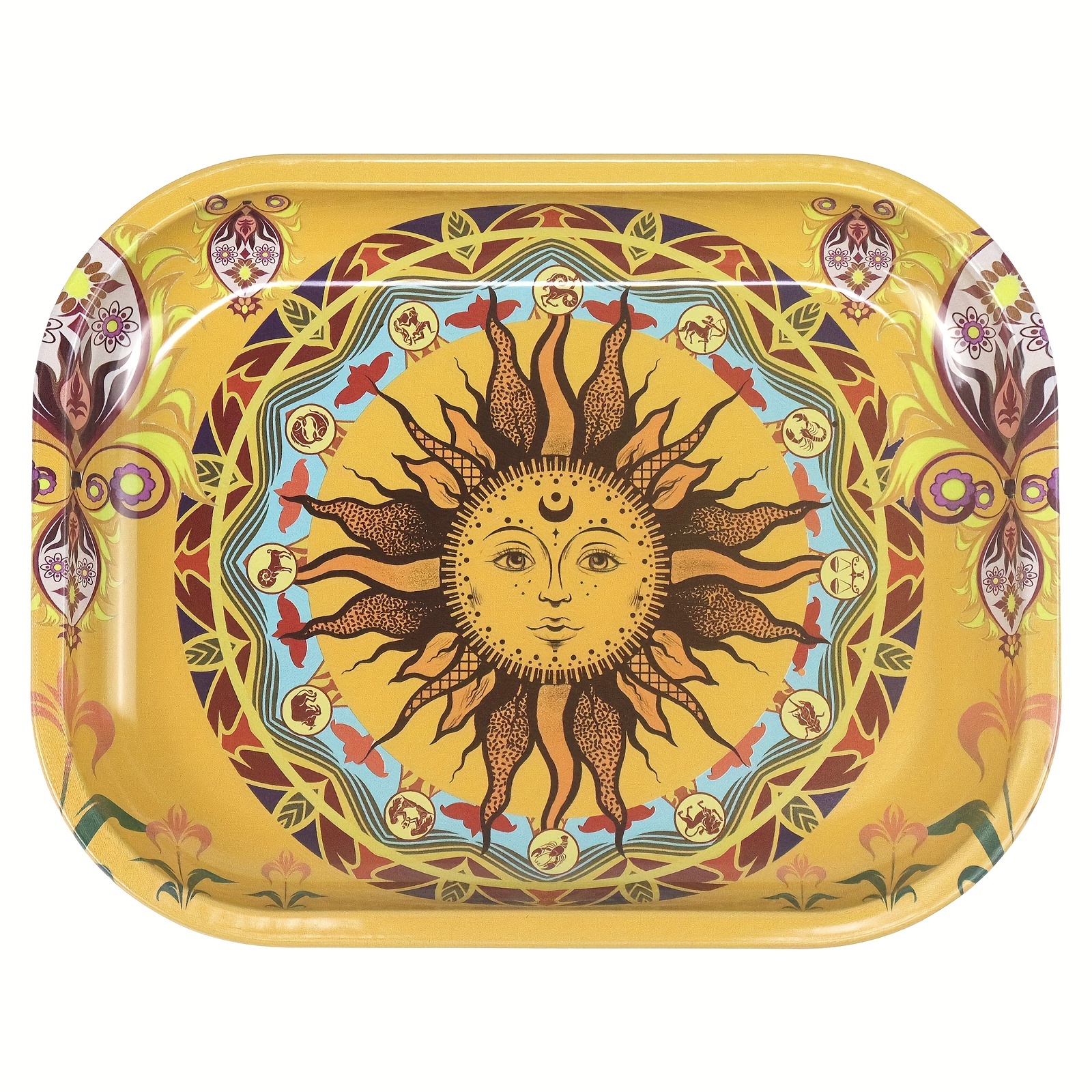 

1pc Creative Pattern Smoking Plate Tray Rolling Tray Operating Plate Wake-up Tray Fruit Plate Thickened