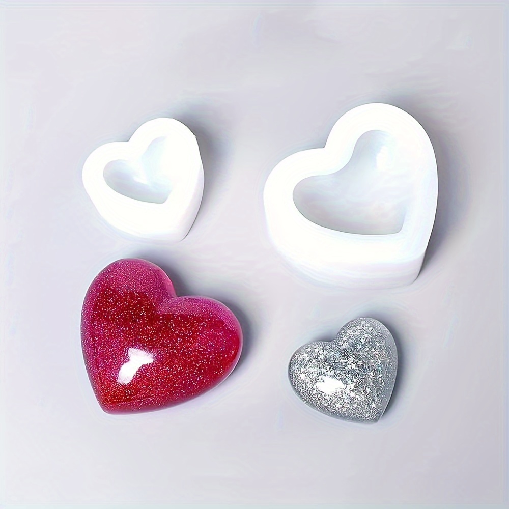 Heart Shape Resin Molds Keychain Charms Mold Silicone Heart Epoxy Mold