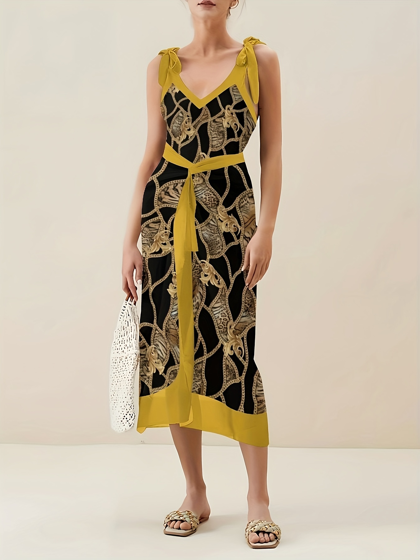 trajes baño piezas estampado cadena leopardo traje Temu Morocco