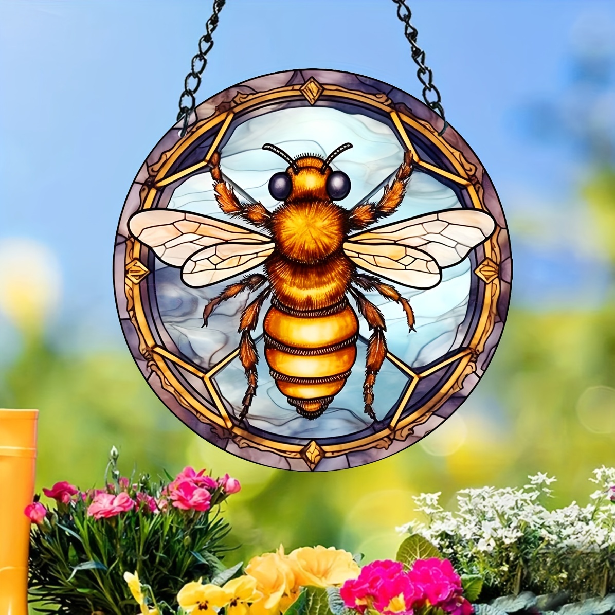Honey Bee Garden Ornament Flying Honey Bee Bee Wreath Garden