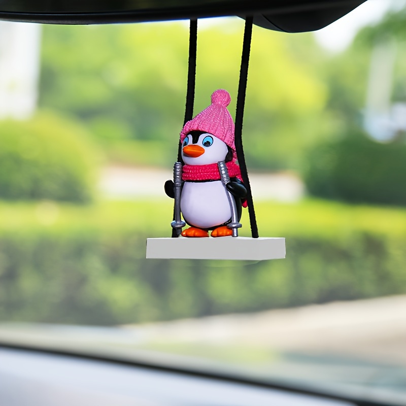 Holz Tier Ornament, Bär Schildkröte Pinguin Kardinal Holz Anhänger für Auto  Rückspiegel Hängende Zubehör, Paar Freundschaft Ornament