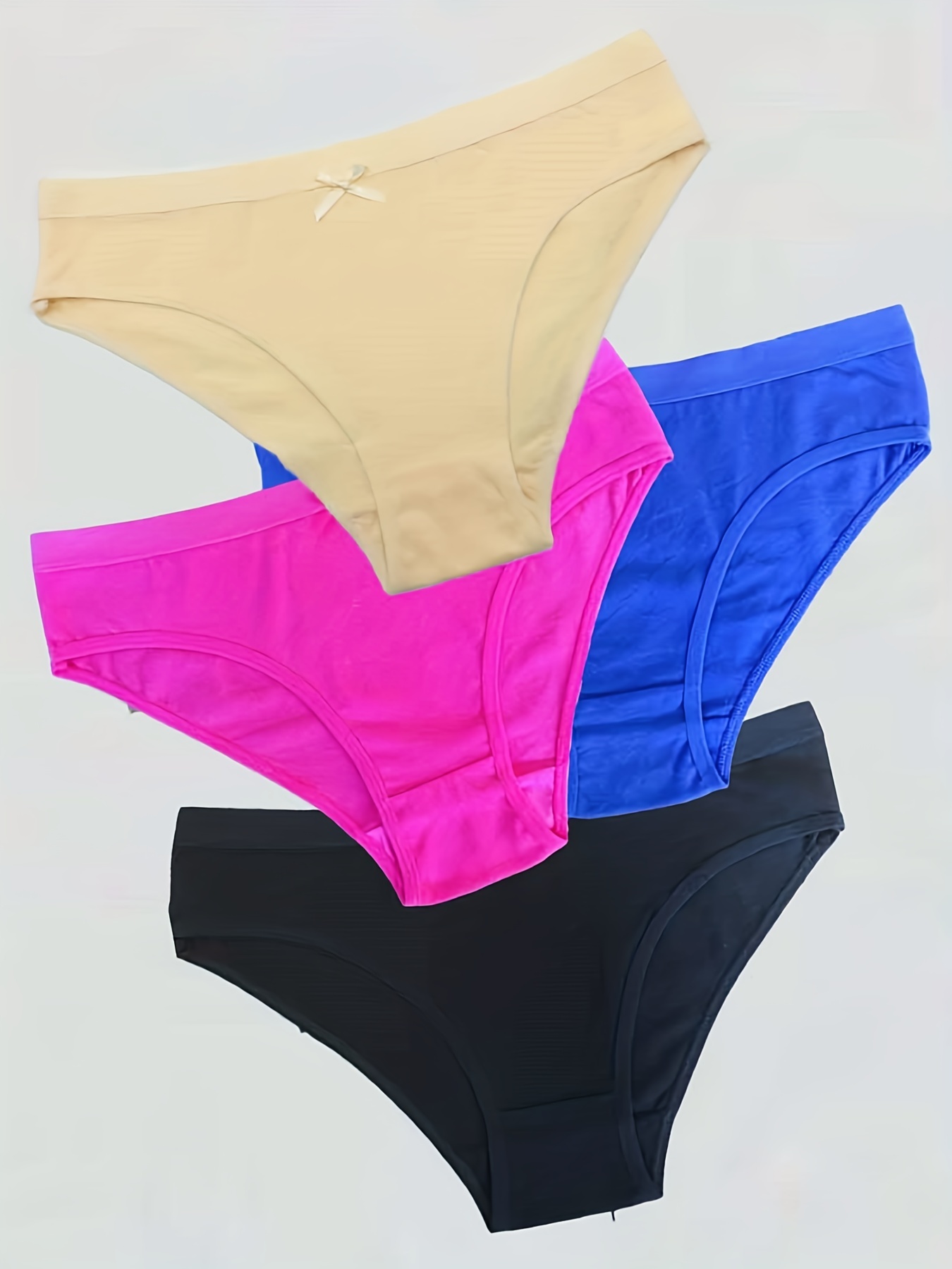 Simple Solid Briefs Comfy Breathable Stretchy Intimates - Temu