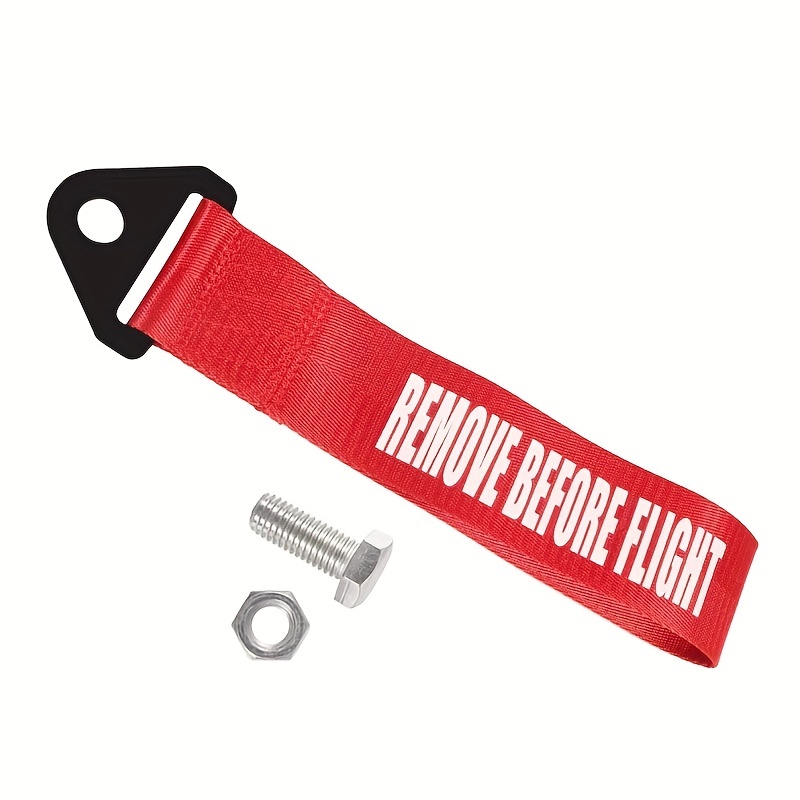 1PC Universal High-Strength Nylon Tow Strap Red Car Racing Tow Ropes Auto  Trailer Rope Bumper Trailer Towing Strap With Nut Bolt