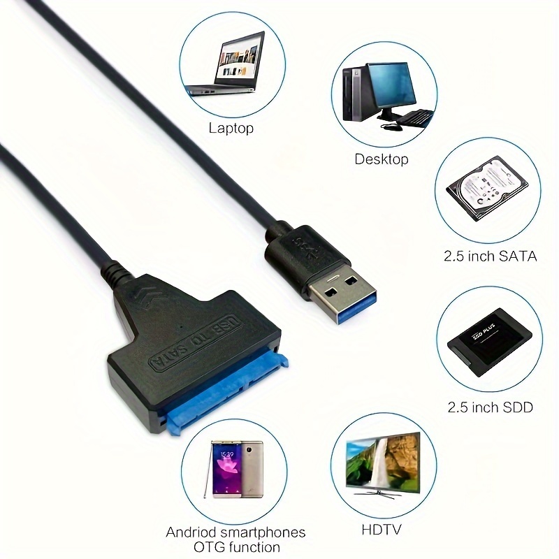 Sata Usb Cable Usb 3.0 Sata Iii Hard Driver Adapter - Temu