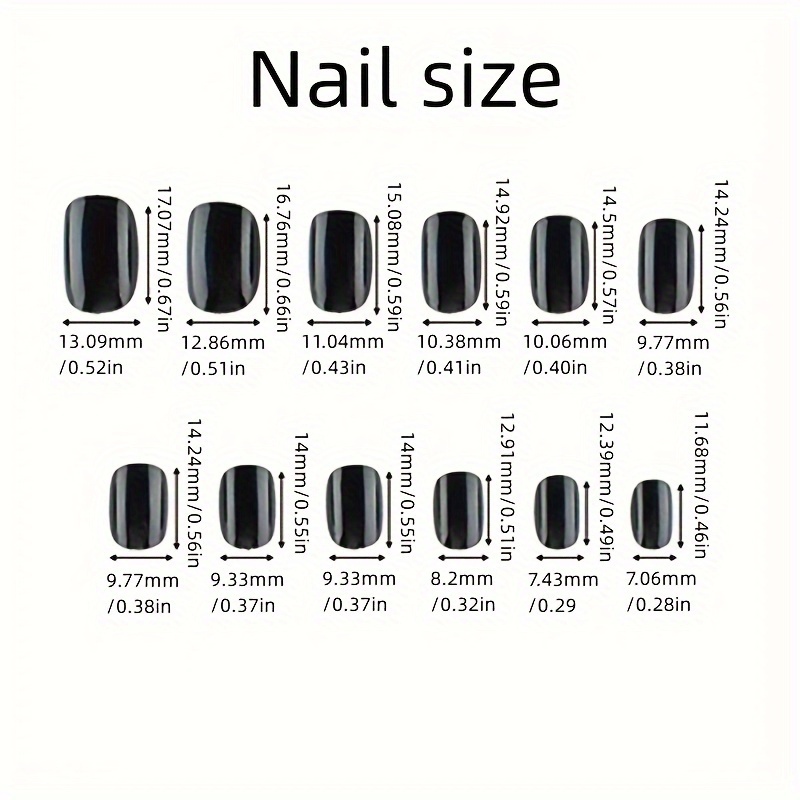 24pcs press on nails short matte square fake nails acrylic nude black brown false nails full cover stick on nails for autumn winter multicolor optional details 5